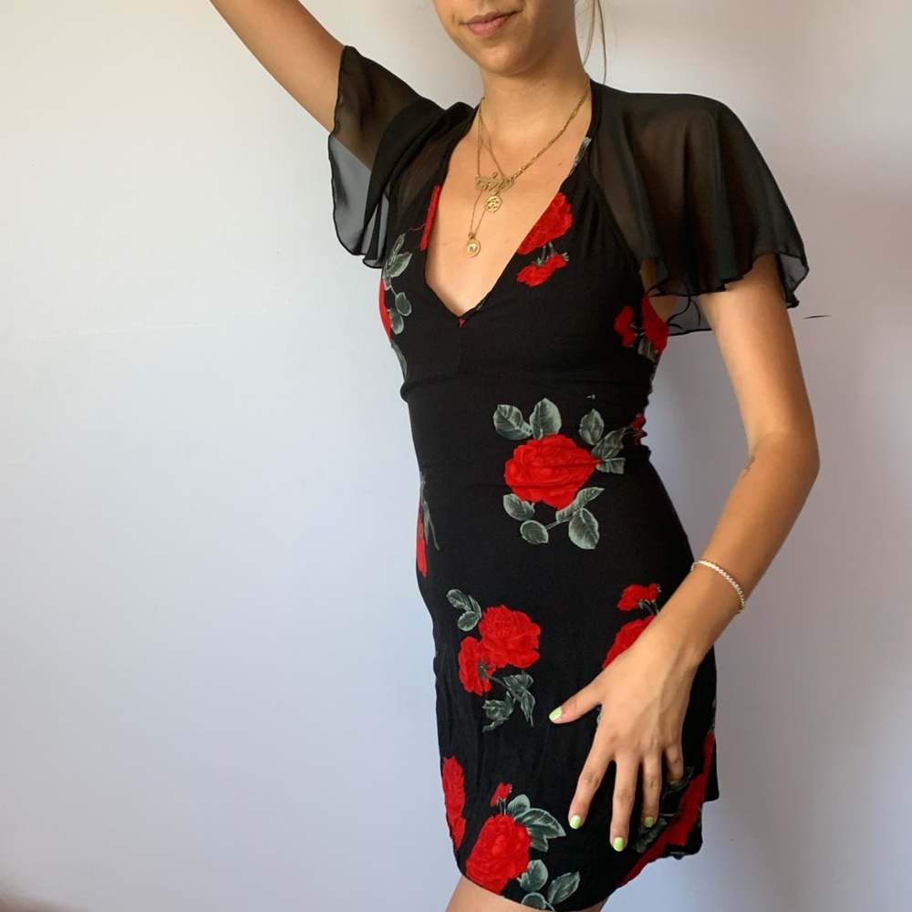 RECLAIMED VINTAGE ROSE DRESS - Picture 3 of 4